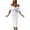 White, variant on LYXSSBYX Formal Dresses for Women Trendy Women Casual Fashion Waist Solid Belt V-Neck Dresses