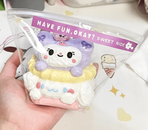 QDDLGRUI Taba Squishy Kawaii Handmade Purple Pet