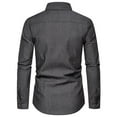 thumbnail image 3 of Bcfgryg Men's Casual Fashion Long Sleeved Shirt Slim Fit Dress Shirts Men Gray, 3 of 3