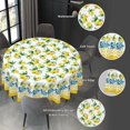 thumbnail image 2 of Lemon Yellow Fruit Flower Spring Summer Round Tablecloth Waterproof Wipeable Tablecloth Cover Home Restaurant Kitchen Picnic Party Decoration 60 Inch Circular Tablecloth for 20-47 Inch, 2 of 6