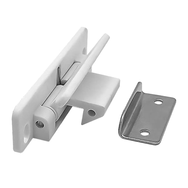 Pestillos para cajones de RV, herrajes para muebles, cerradura de modificación, retenedor de cajón, pestillo para Blanco
