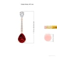 thumbnail image 2 of ANGARA Lab Grown 3.8 Ct Pear-Shaped Ruby and Diamond Bar Drop Earrings for Women in 14K Rose Gold (Size-9x7mm) | July Birthstone, Anniversary, Jewelry Gift for Women | Lab-Grown Ruby Earrings, 2 of 5