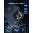 thumbnail image 4 of Mgnaooi Magnetic Case for iPhone 15 Pro Max Compatible with MagSafe, Military Grade Drop Protection, Shockproof Slim Translucent Matte for iPhone 15 Pro Max Phone Case 6.7 Inch, Blue, 4 of 7