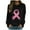 Black, variant on WREESH Women's Long Sleeve Breast Cancer Awareness Sweatshirt Casual Loose Fit Pink Ribbon Top Black