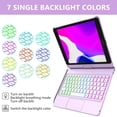 thumbnail image 4 of Funda con teclado táctil AMZCase para iPad 9ª generación (10,2 pulgadas) 2021, color morado claro, 4 of 8
