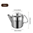 thumbnail image 2 of Durable Stainless Steel Teapot Spill Proof Design Ideal for Coffee and Tea Serving in Homes and Restaurants Kettle with Short Spout for Easy Pouring, 2 of 8