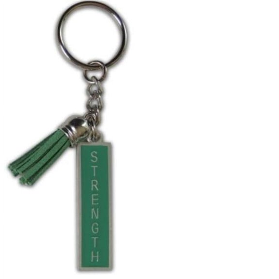 CA Gift 224511 Strength with Tassel Key Ring, Green