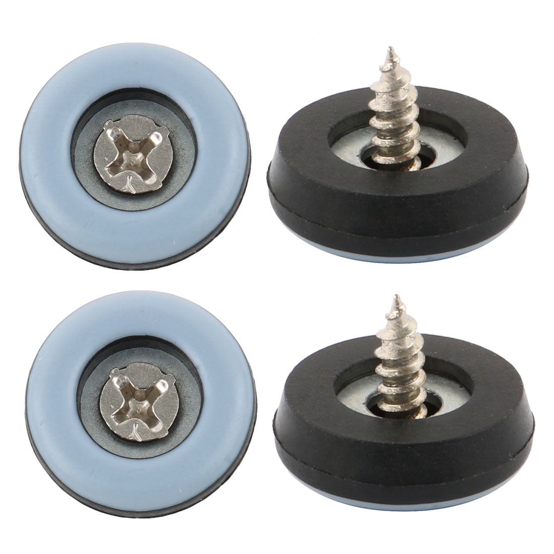 4pcs Round Screw Furniture Legs Protections Slider Pad 1 Inch Dia