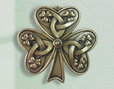 Trinity Shamrock Design Bronze Plated Hanging Ornament 