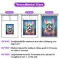 thumbnail image 5 of Hippie French Bulldog Portrait oil painting Watercolor Tie-dye Vintage Cozy Fleece Blanket Dog Lover Gifts Warm Soft Throw Blanket - 00015, 5 of 5