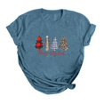 thumbnail image 1 of Gibobby Camisas de Navidad para mujer Camiseta de Navidad para mujer, camisetas gráficas divertidas, camisetas informales de manga corta para fiesta(Marina,G), 1 of 5