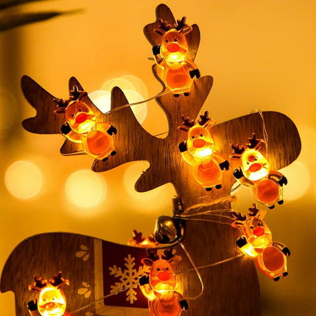 LSLJS Light Strip, Christmas Decoration Lights Snowman Santa Claus Decoration Light String Led Copper Wire Light String, Christmas Decorations