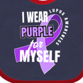 thumbnail image 4 of Inktastic I Wear Purple For Myself Lupus Awareness Boys or Girls Baby Bib, 4 of 4
