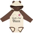 thumbnail image 3 of Inktastic Worlds Best Niece Girls Long Sleeve Baby Bodysuit, 3 of 5