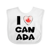 Inktastic I Love Canada Heart with Maple Leaf Boys or Girls Baby Bib
