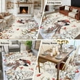 thumbnail image 5 of 5'x7' Area Rugs for Living Room Bedroom, Rustic Christmas Snowman Washable Rug Carpet Runner Indoor Outdoor, Xmas Snowflake Eucalyptus Leaves Non Slip Floor Mats Area Rug for Kitchen, Nursery, 5 of 8