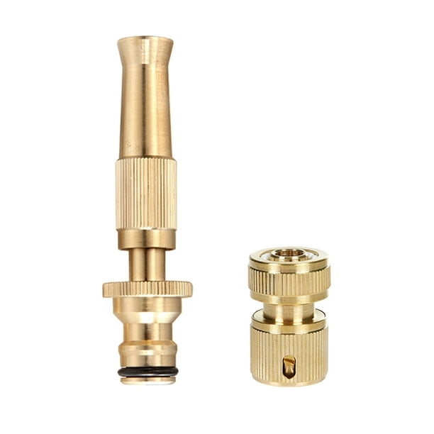Agiferg Pure Brass Water Spray Nozzle Jet Spray Connects To Hose Pipe For Garden Car Pet Window Plants Washing High Pressure Water Jet Spray
