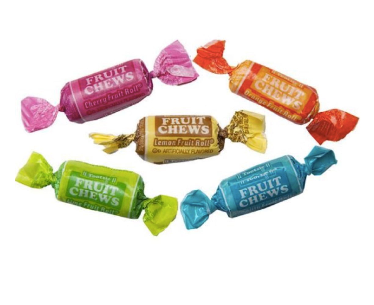 Tootsie Roll Fruit Chews 5-Flavor Individually Wrapped Bulk Multicolored Taffy Candy (3 Pound)