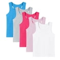 thumbnail image 2 of CHEEREAM 5 Pack Kids Active Tank Top Crew Neck Sleeveless Athletic Shirt Girls Daily Wear Blouse Lightweight Breathable, 2 of 8