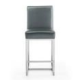 thumbnail image 2 of Element 37.2 in. Graphite and Polished Chrome Stainless Steel Counter Height Bar Stool, 2 of 5