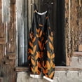 thumbnail image 2 of yoeyez Rompers for Women Summer,Ladies Print Summer Plus Size Long Jumpsuits Sleeveless Adjustable Straps Backless Overalls Jumpsuits With Pockets Orange,L, 2 of 6