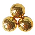 thumbnail image 3 of 4.26cm Plated Gold Golf Balls For Golfer Indoor Outdoor Swing Putter Training, 3 of 5