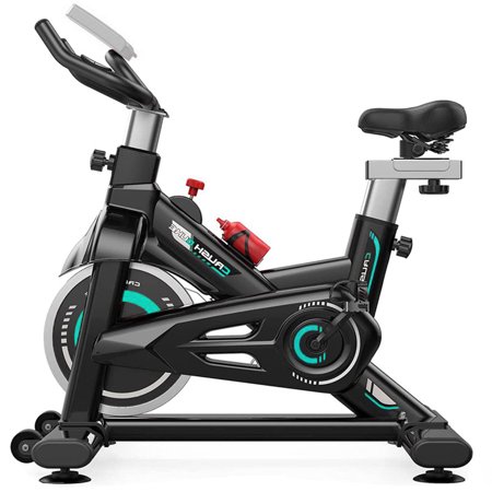 SUGIFT 305A Indoor Stationary Exercise Cycling Training Bike for Home Cardio Workout,Black+Blue