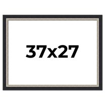 37x27 Frame Black Real Wood Picture Frame Width 2.25 Inches | Interior Frame Depth 0.5 Inches |