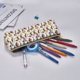 thumbnail image 5 of Xecao Tulips Flowers Print Leather Pencil Case -Stationery Bag Pen Holder for Work & Office, 5 of 5