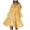 Yellow, variant on Dress Women Summer Casual V-Neck 3/4 Sleeve Boho Print Beach Flowy Swing Vacation Mini Dress For Weekend Travel Date