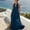 Navy, variant on QUNYINEY A Line Women's Plus Size Summer Dresses Long Sleeveless Blue Beach Sundress Casual Halter Vacation Loose Fit Dresses