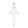 thumbnail image 1 of KLKCMS Fashion Drawing Template Ruler Sewing Humanoid Patterns Design for Designing, 1 of 9