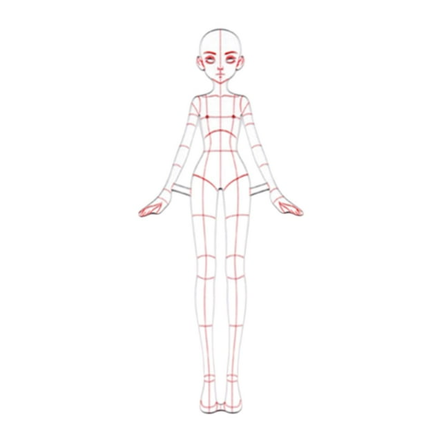 KLKCMS Fashion Drawing Template Ruler Sewing Humanoid Patterns Design for Designing