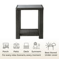 thumbnail image 3 of CHITA Outdoor Flat Wicker Side Table, Gray, 3 of 6