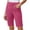 A_ Hot Pink, variant on PWPSG Womens High Waist Straight Leg Bermuda Shorts, Front Patch Pockets with Button Fly, Classic Cut for Daily Commute Wear Pink XXL