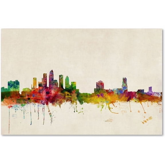 Trademark Fine Art "Tampa, Florida" Canvas Art by Michael Tompsett