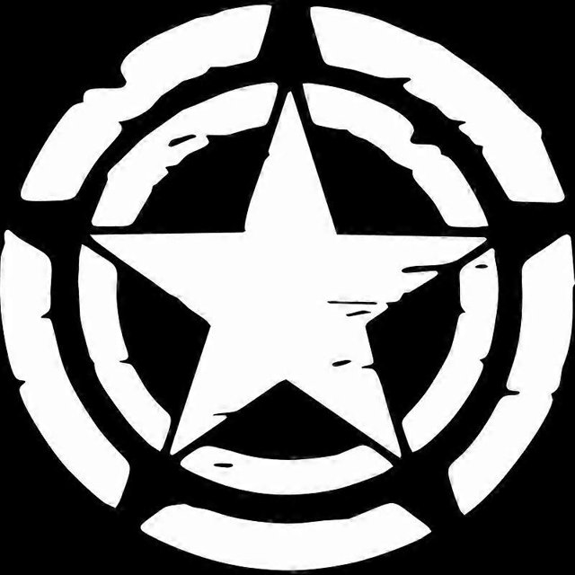 Car Stickers Vinyl Decal Army Star Sticker For Jeep Wrangler And All Other 4x4 Models Accessories Decoration K252