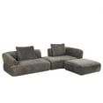 thumbnail image 3 of Christopher Knight Home 121" Compressed L-Shaped Modular Sectional Sofa, Deep Seat Foam Couch, Dark Brown, 3 of 12
