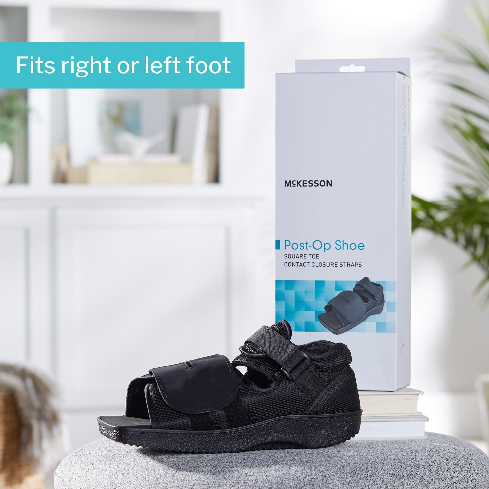 McKesson Post-Op Foot Brace Recovery Shoe, Square Toe - Male 9.5