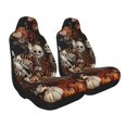 thumbnail image 2 of Salouo Whimsical Halloween Skeletons Pattern Car Seat Covers,Universal Car Seat Protectors Easy to Install Car Cover Car Accessories Auto/rucks/Van/SUV-2 PCS, 2 of 9
