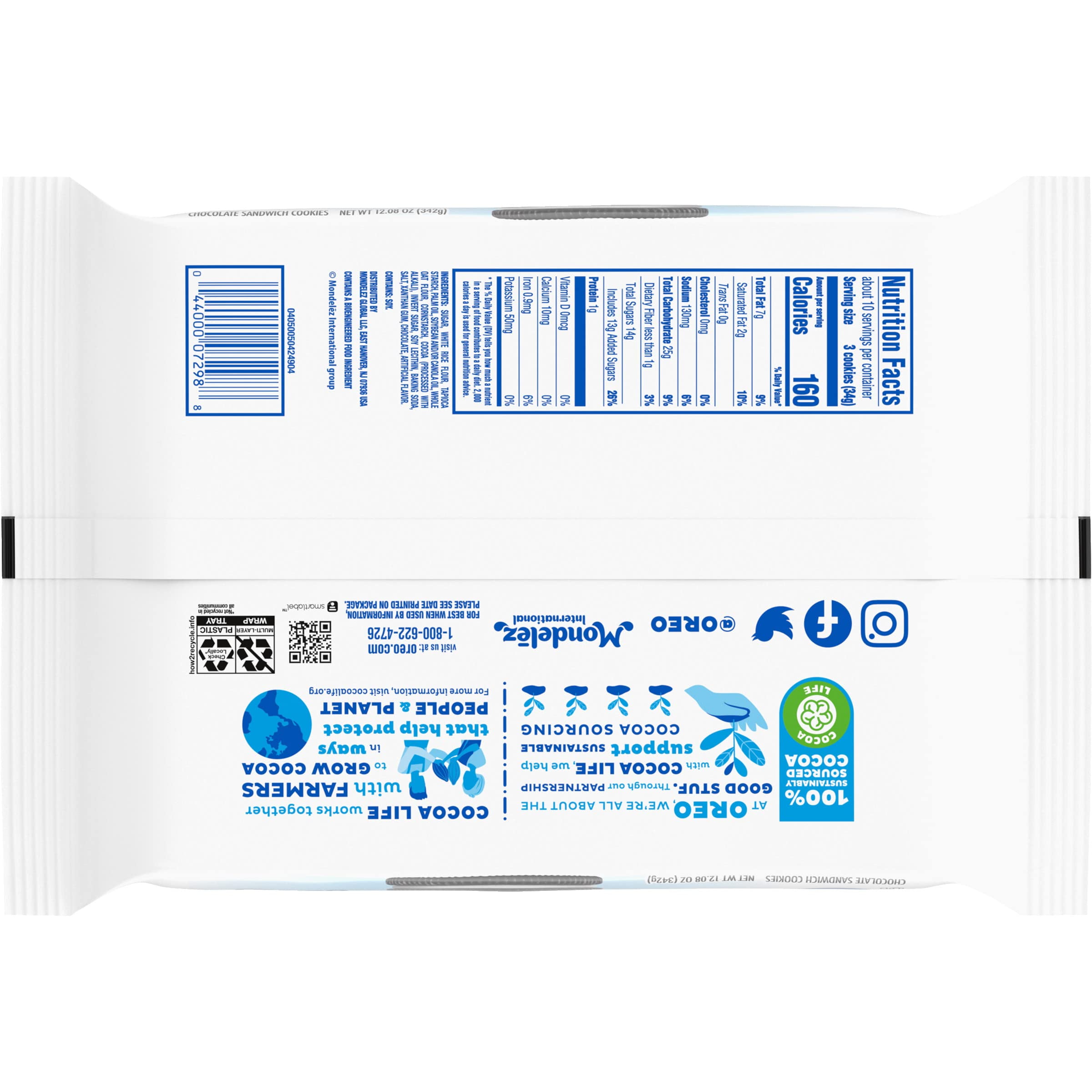 OREO Gluten Free Chocolate Sandwich Cookies (Pack of 20)
