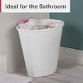 thumbnail image 5 of Sterilite Bathroom Trash Can, 2.5 Gallon Small Plastic Garbage Bucket Bin with No Lid, White, 5 of 8