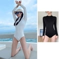 thumbnail image 4 of Traje de baño de manga larga UPF50 + para mujer, bañador deportivo para surfear en la playa con cremallera frontal, traje de baño atlético de secado rápido, 4 of 4