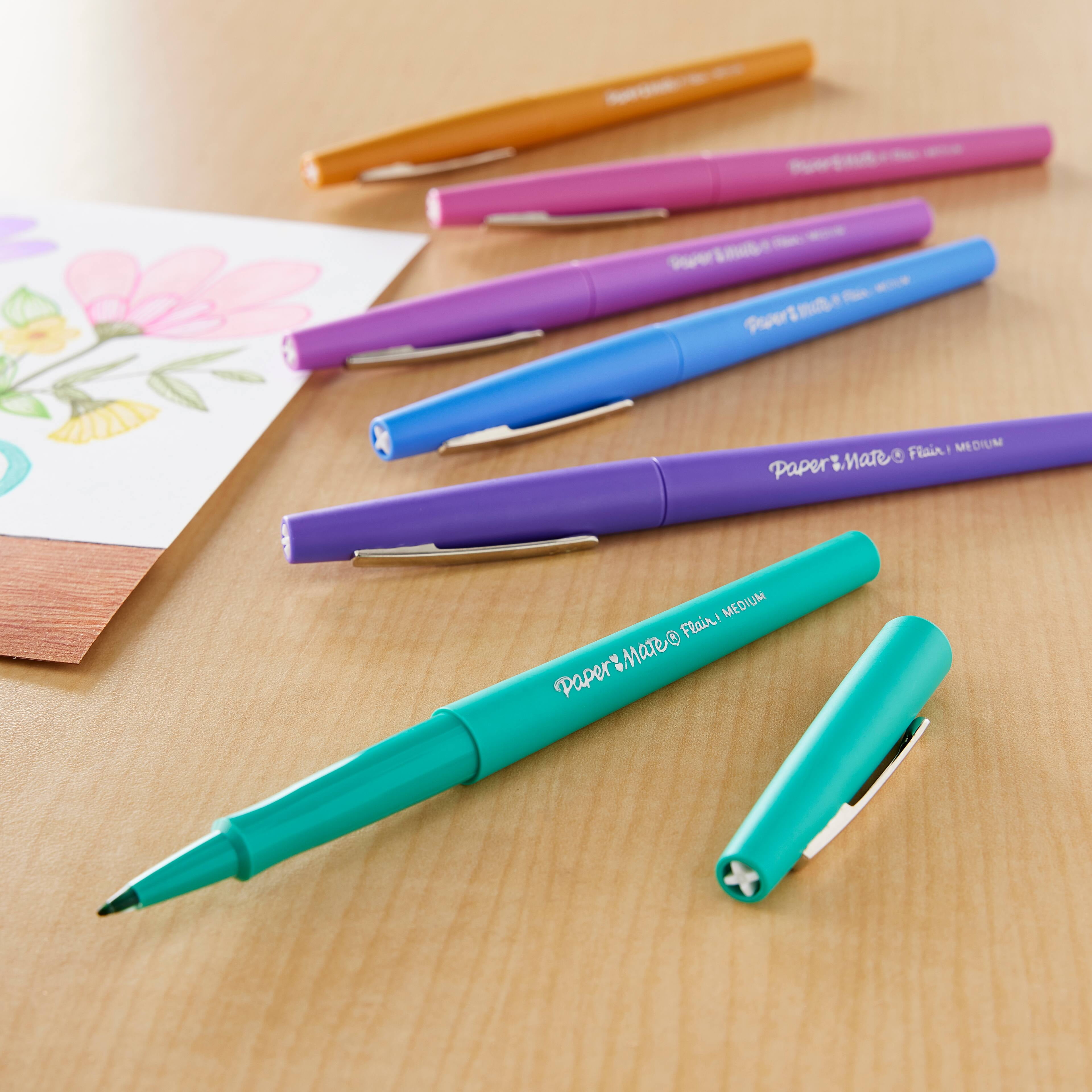 Paper Mate Flair Magenta Ultra Fine Felt Tip Pens Pack of 6Pens and Pencils
