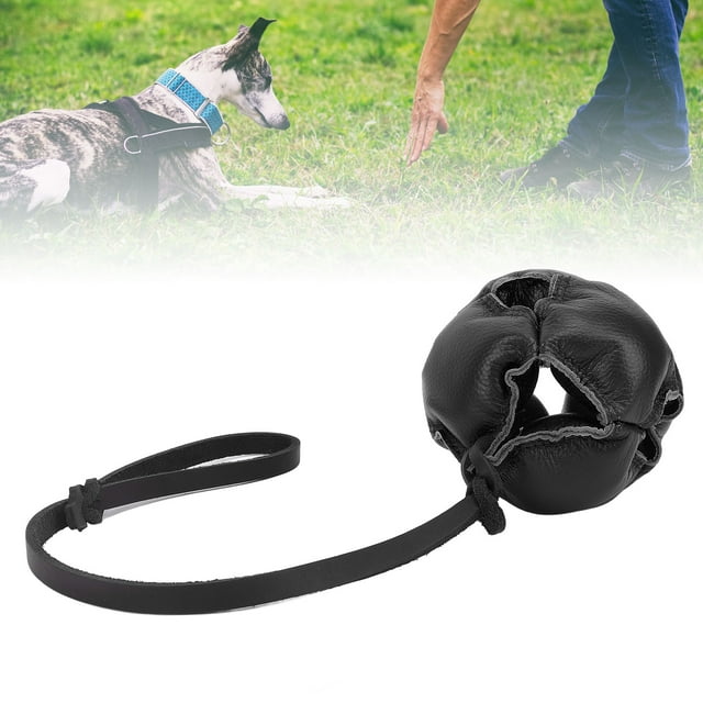 Dog Training Ball, Release Energy and Reduce Anxiety Leather Dog Ball Lightweight and Easy to Carry Dog Training Ball on Rope for Training and Entertainment