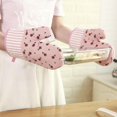 thumbnail image 2 of Dos juegos de guantes para horno (rosas rosadas), microondas, barbacoa, guantes de algodón para bandeja de horno, guantes de cocina, guantes de cocina resistentes al calor, cocina, horneado,, 2 of 5