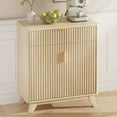 thumbnail image 6 of Ktaxon Modern Fluted Sideboard, 33" Pantry Storage Buffet Cabinet, Dining Room Pantry Wood Cabient with 2 Door and Drawer, Oak, 6 of 6