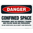 thumbnail image 1 of Danger Confined Space Personnel Must Be Properly Trained Sign, OSHA Danger Sign, 18x24 Corrugated Plastic, 1 of 1