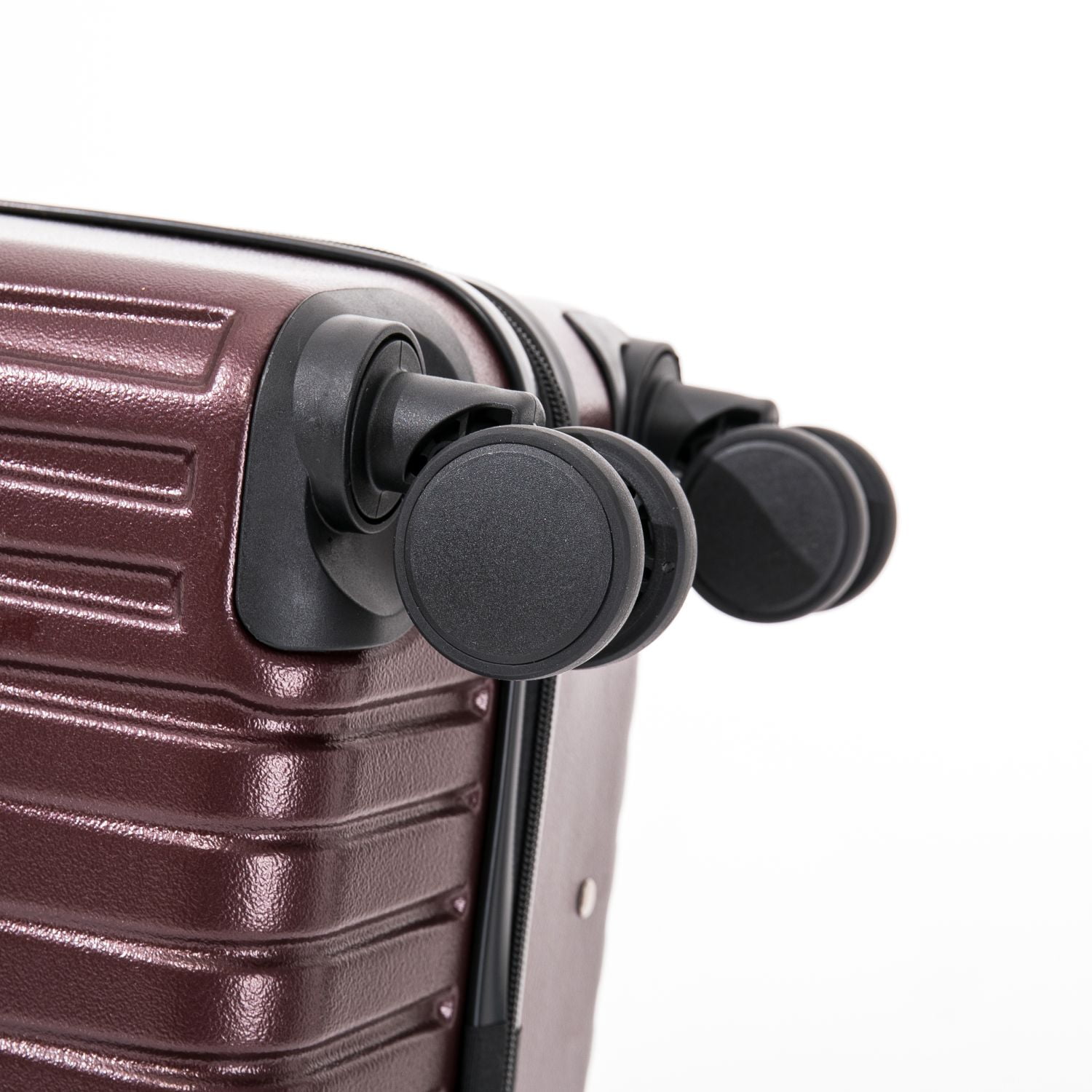 InUSA DRIP 3-Piece Hardside Luggage Sets with Spinner Wheels, Handle and Trolley, (20"/24"/28"), Wine