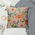 thumbnail image 2 of GOSMITH  Watercolor Flowers Print Farmhouse Décor Colorful Vintage Floral Decorative Throw Pillow Cover Sofa Couch, 2 of 5